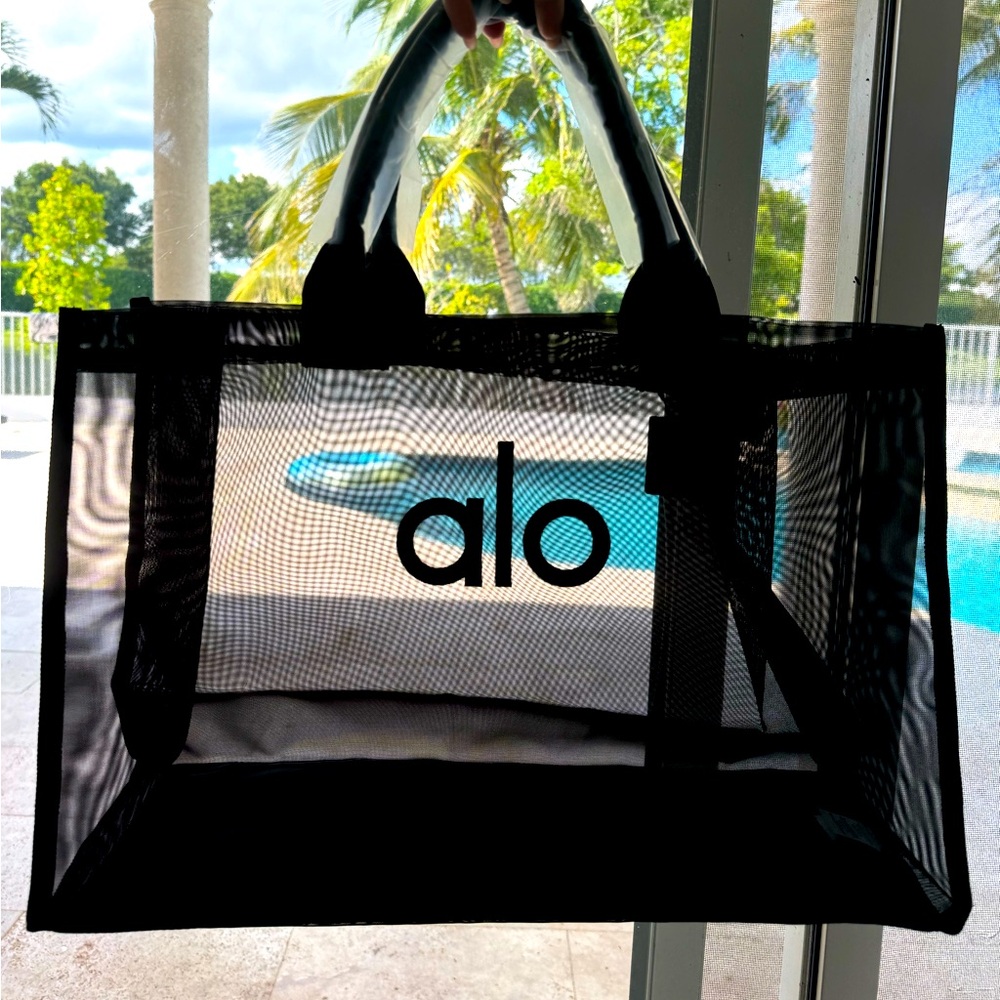 ALO black mesh black Tote Bag! New!